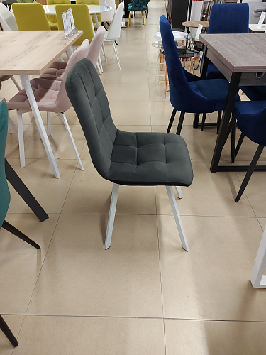 Стул на металлокаркасе Bruk blue / white из шоурума 3